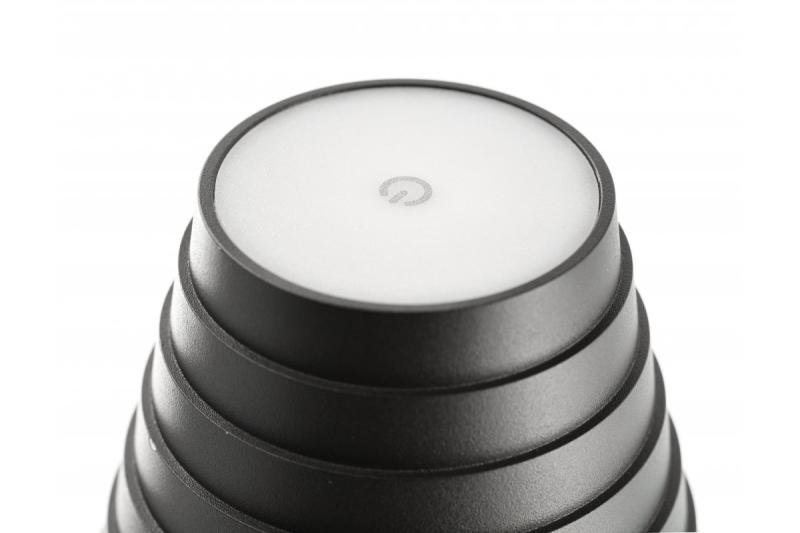 Lampă de masă FIZZI cu LED, 2,5W, 200lm, DC 5V, 1A, 4000 K, baterie 4000 mAh, reglabilă, negru