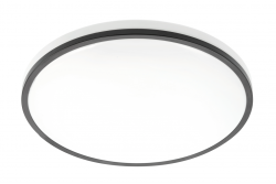 Lampa de tavan TULA LED, Ø350mm, 4000K, 24W, 1680lm, AC180-250V, 50/60 Hz, PF>0,5, IP44, negru,3y