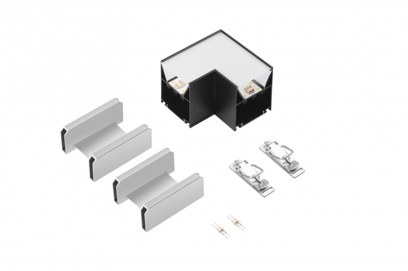 Comutator L VINEA, LED, negru