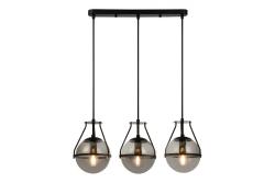 Lustră de tavan DROP 3, 7134, AC220-240V, 50/60Hz, 3*E27, max.25W, lungime 68 cm, negru