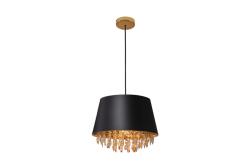 Lustră de tavan NESTO, 5994, AC220-240V, 50/60Hz, 1*E27, max.40W, IP20, diametru mediu 30 cm, negru/auriu