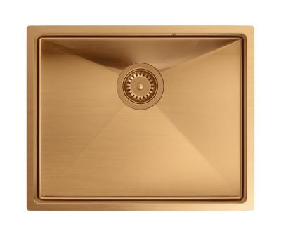 Aquadesign Zara Chiuvetă Cupru 54x44cm Montare Sub Blat, La Nivel și Deasupra Blatului cu Dop din Cupru - 1208969513