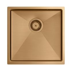 Aquadesign Zara Chiuveta Cupru 44x44cm Montare sub blat, la nivel și deasupra cu Dop de Cupru - 1208969515