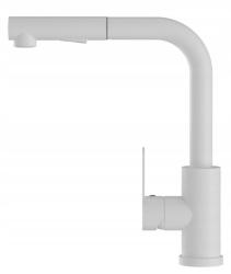 Graniteland Celeste Robinet de bucătărie alb cu gura de scurgere extensibilă și duș de mână cu funcție dublă 1208969526