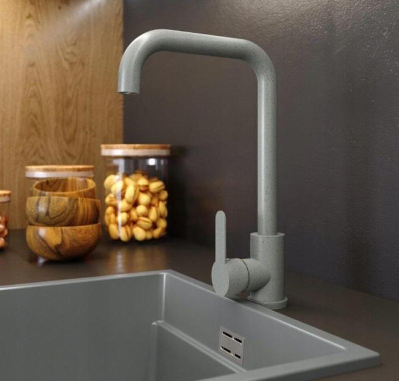 Graniteland Stellar Robinet de bucătărie gri cu gura de scurgere rotativă 1208969530