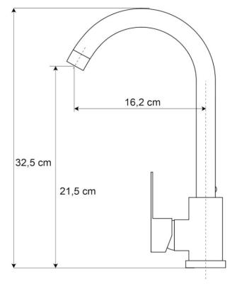 Graniteland Veritas Robinet de bucătărie alb cu gură de scurgere rotativă 1208969531