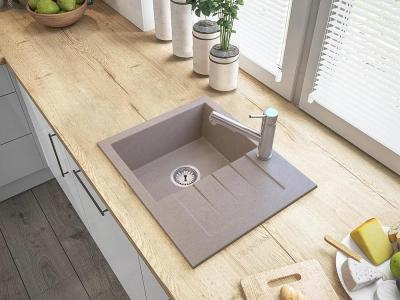 Landul Granit Ceres Baterie de Bucătărie Cromată cu Duză Extensibilă și Duș de Mână cu Dublă Funcție 1208969535