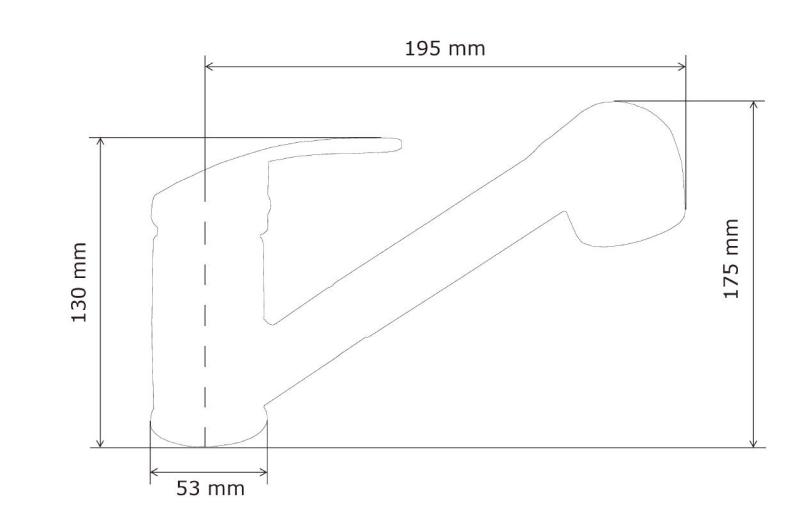 Baterie de bucătărie Graniteland Rhea cu aspect de piatră de arduin, cu bec extensibil și duș de mână cu dublă funcție 1208969536