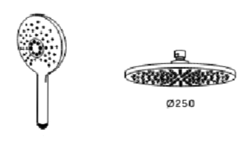 Waterevolution Flow thermostatische drie-weg douchemengkraan met hoofddouche 250mm en ronde handdouche RVS T131TNR25IE

Traducere în română: 

Bateria de duș termostatică cu trei căi Waterevo