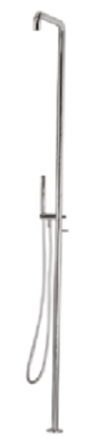 Waterevolution Flow coloană de duș cu robinet de amestec și duș de mână Gun Metal T147GME