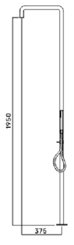 Waterevolution Flow coloană de duș cu robinet de amestec și duș de mână Cupru T147CPE