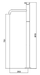 Waterevolution Flow cadă freestanding inox T134IE