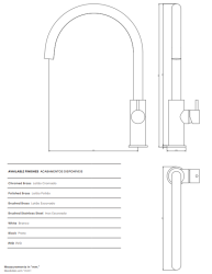 Waterevolution Flow robinet de bucătărie cu țeavă rotativă rotundă din oțel inoxidabil RVS T158UIE.