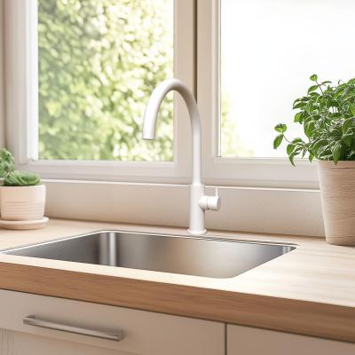 Waterevolution Flow keukenmengkraan met ronde draaibare uitloop wit T158UBR