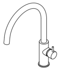 Waterevolution Flow robinet de bucătărie cu gura de scurgere rotativă rotundă gun metal T158UGME
