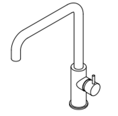 Robinet de bucătărie Waterevolution Flow cu ieșire pivotantă dreptunghiulară din alamă T158HLE