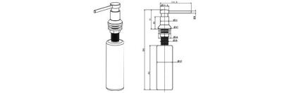 Ausmann Turt Dispenser de Săpun Încorporat din Oțel Inoxidabil, Reîncărcabil de Sus, 1208969719