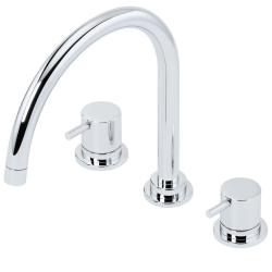 Waterevolution Flow 3-orificii robinet de bucătărie cu gura de scurgere rotativă și conexiune pentru apă filtrată crom T152U01