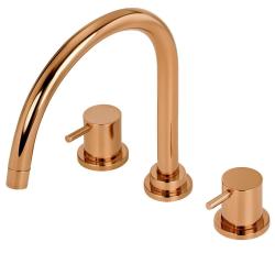 Waterevolution Flow 3-găuri robinet de bucătărie cu pipă rotativă și conexiune pentru apă filtrată cupru T152UCPE