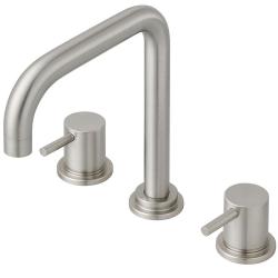 Waterevolution Flow 3-orificii robinet de bucătărie în unghi cu gura de scurgere rotativă și conectare la apă filtrată din oțel inoxidabil T152HIE
