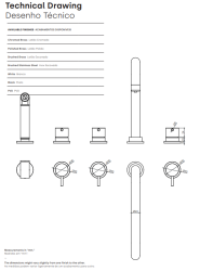 Revoluția Apei Flow robinet de bucătărie cu 5 găuri, cu pulverizator retractabil și racord pentru apă filtrată, inox T154HIE