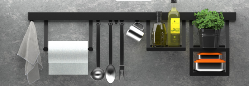 Epka Luxion Cârlig pentru șine de bucătărie Metal Negru 1208969962