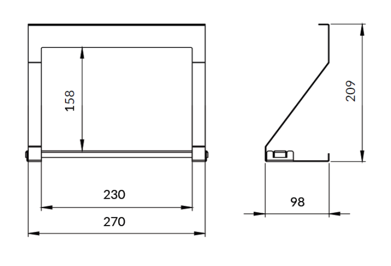Epka Luxion Suport pentru prosoape de bucătărie pentru șine de bucătărie, Metal, Negru, 1208969968