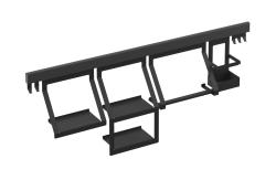 Epka Luxion Set Șine de Bucătărie 100 cm cu Accesorii Metalice cu Prindere Invizibilă Negru 1208969984