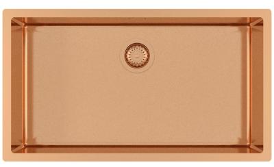 Ausmann Mosel chiuvetă mare din cupru inoxidabil - PVD cupru 74x40 universal 1208970018