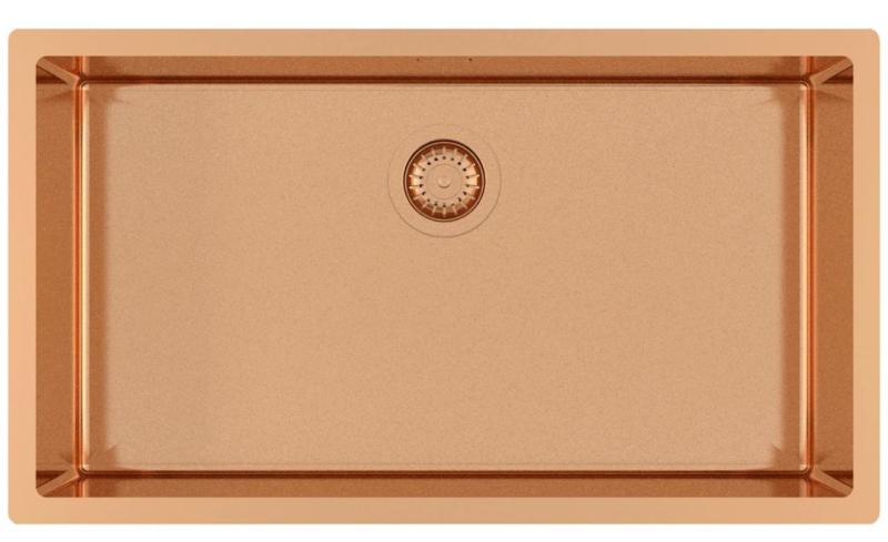 Ausmann Mosel chiuvetă mare din cupru inoxidabil - PVD cupru 74x40 universal 1208970018