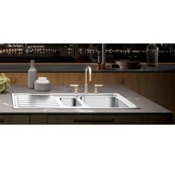Bancă Centurio 100-50 RVS Chiuvetă de suprafață 100x50cm cu scurgător 1208970030