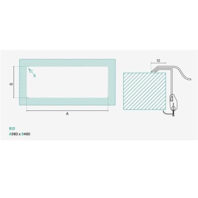 Bancă Centurio 100-50 RVS Chiuvetă de suprafață 100x50cm cu scurgător 1208970030