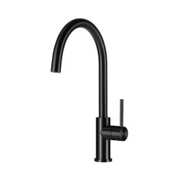 Lorreine Mersey-Black PVD robinet de bucătărie din oțel inoxidabil complet cu gura de scurgere rotativă neagră 1208970032