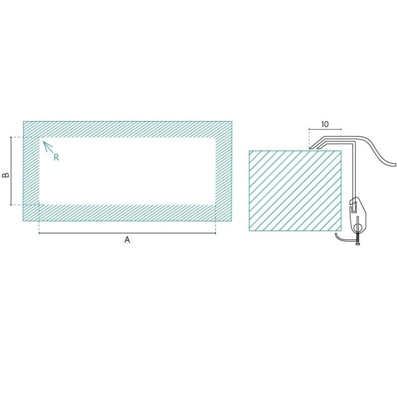 Banka Centurio 100-34 Chiuvetă din oțel inoxidabil, montată pe blat, 100 x 50 cm, cu zonă de scurgere 1208970033