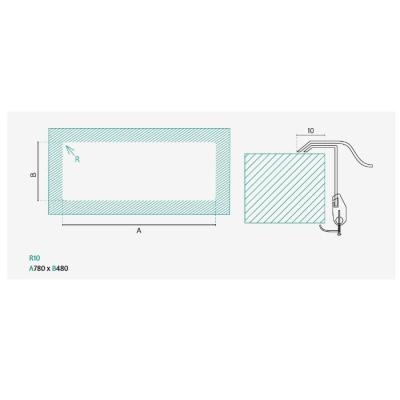 Bancă Centurio 80-1 chiuvetă din inox montare pe blat 80x50cm cu zonă de scurgere 1208970034