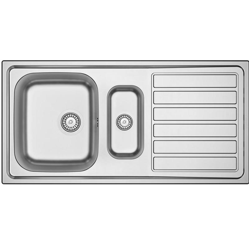 Banc de lucru Centurio 100-15 Inox 1,5 Chiuvetă cu montare deasupra 100 x 50 cm cu scurgător 1208970035