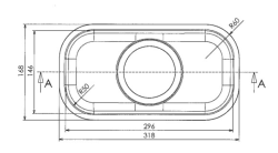 Banca IB1530 RVS Chiuveta 146 x 296 mm Submontare 1208970041