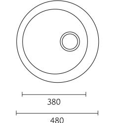 Banca Moscow RVS Chiuvetă Rotundă 48 cm Montaj 1208970054