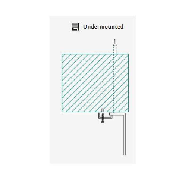 Banka Denver Chiuvetă din oțel inoxidabil 300 x 339 mm Submontare 1208970065
