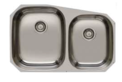 Chiuvetă dublă încastrată Banka Princess din inox 750x475 mm 1208970067.