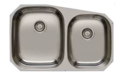 Chiuvetă dublă încastrată Banka Princess din inox 750x475 mm 1208970067.