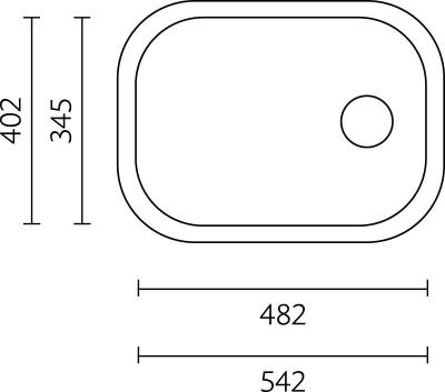 Banca Boston chiuvetă din oțel inoxidabil 482 x 345 mm submontare 1208970072