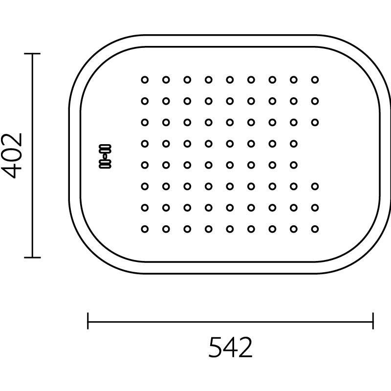 Banka Boston Chiuvetă din oțel inoxidabil cu adâncime redusă și coș de scurgere 542 x 402 mm Montare pe blat 1208970073