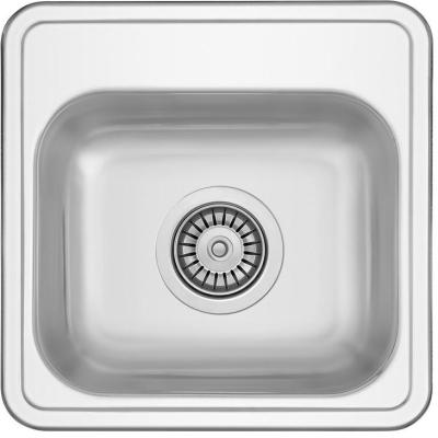 Bancă Detroit chiuvetă din inox 381 x 381 mm montaj pe blat cu gaură de robinet 1208970074