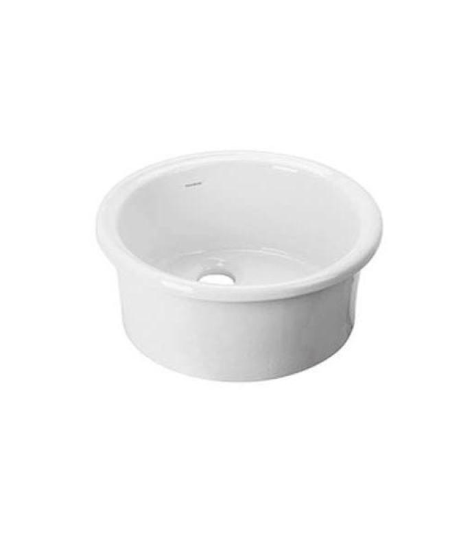 Ausmann Ceramic Brook chiuvetă rotundă din ceramică albă montată pe blat 1208970092