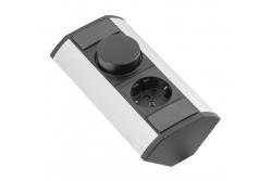 MINI prelungitor de colț cu regulator CCT și priză schuko 230V 16A