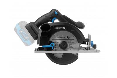 Fierăstrău circular cu acumulator HÖGERT, 18V, fără acumulator, cu racord pentru aspirator.