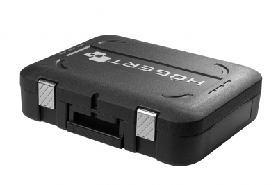 Set de șurubelnițe cu acumulator fără perii HÖGERT, 18V, cu suport pentru biți, magazie de biți, încărcător și baterie.