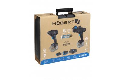 Set chei de impact cu acumulator HÖGERT 200 Nm 18V cu motor fără perii