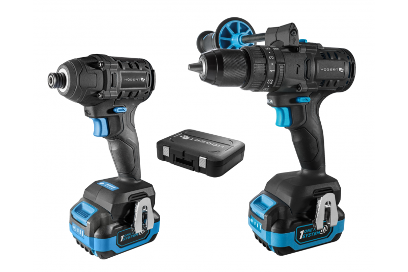 Set chei de impact cu acumulator HÖGERT 200 Nm 18V cu motor fără perii